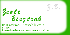 zsolt bisztrak business card